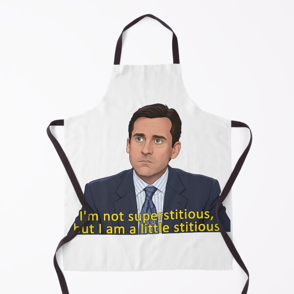 Item preview, Michael Scott I'm Not Superstitious Little Stitious Funny Quote Art designed and sold by Greemo03.