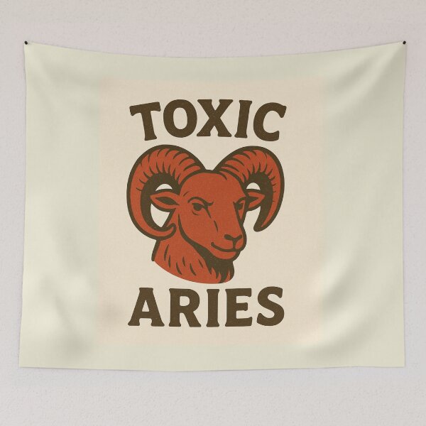 Item preview, Toxic Aries – Bold Zodiac Attitude designed and sold by NomadUSArt.