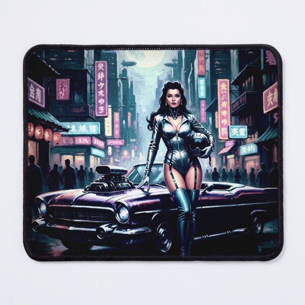 Item preview, Metallic Midnight - 1950s Vintage Cybernetic Aviator Pinup designed and sold by Art's Diner.