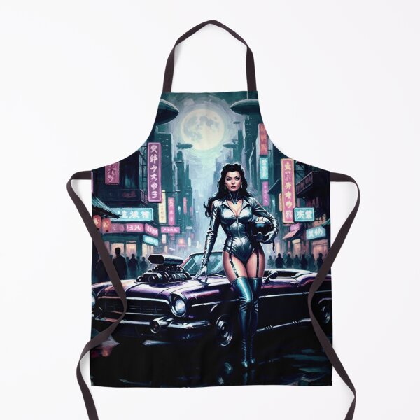 Item preview, Metallic Midnight - 1950s Vintage Cybernetic Aviator Pinup designed and sold by Art's Diner.