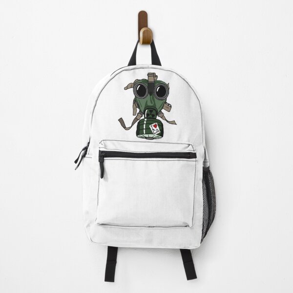 Item preview, Gas mask and I Love California sticker designed and sold by Blockhead Designs.