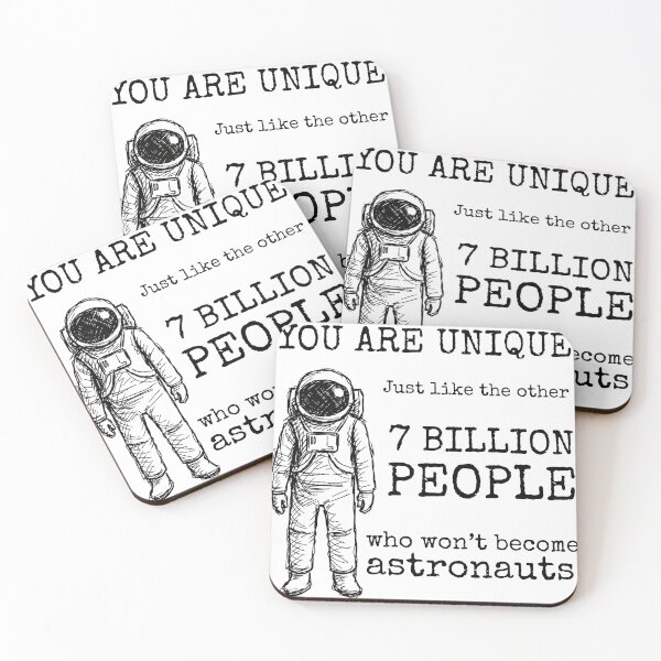 Item preview, Silent Astronaut Minimalist Sketch – Alone in the Void designed and sold by NoHopeClub.
