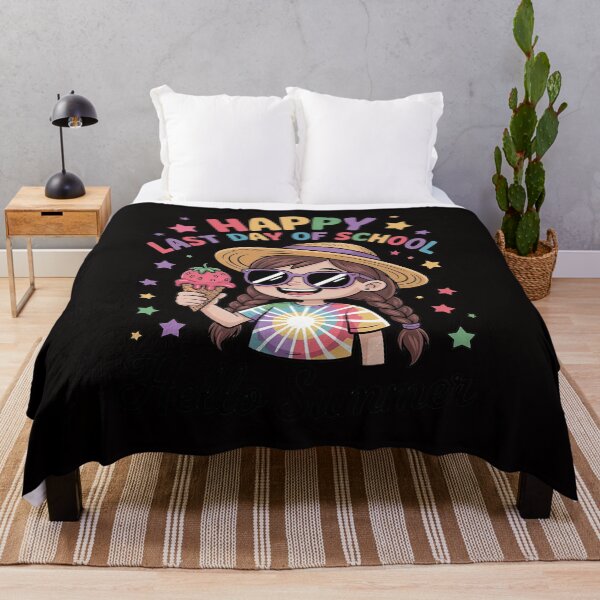 Item preview, Happy Last Day Of School Hello Summer Ice Cream Afro Girl designed and sold by margaridroso.