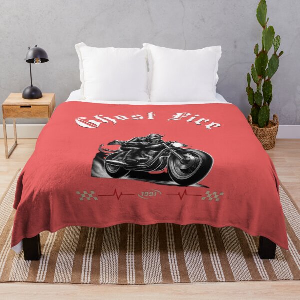 Item preview, Ghost Fire Demon Rider Motorcycle Vintage Art designed and sold by BoldLines StuDio.