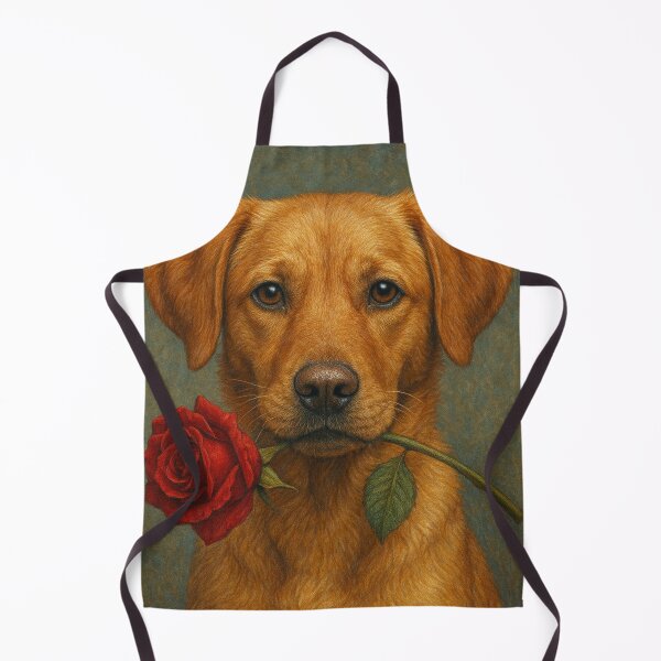Item preview, Romantic Dog Holding a Rose – Realistic Emotional Portrait designed and sold by NomadUSArt.