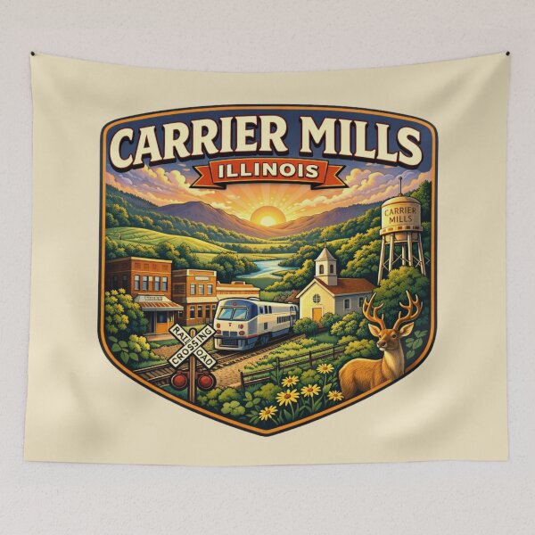 Item preview, Carrier Mills, Illinois designed and sold by Myra365Art.