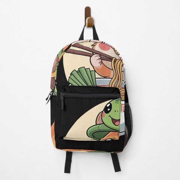 Item preview, Cute Capybara and Turtle Backpack Ramen Kawaii Capibara designed and sold by Minoloinan.