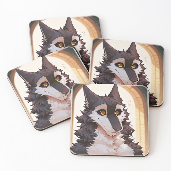 Item preview, Confused Fluffy Anthro Wolf Portrait designed and sold by Finmm.