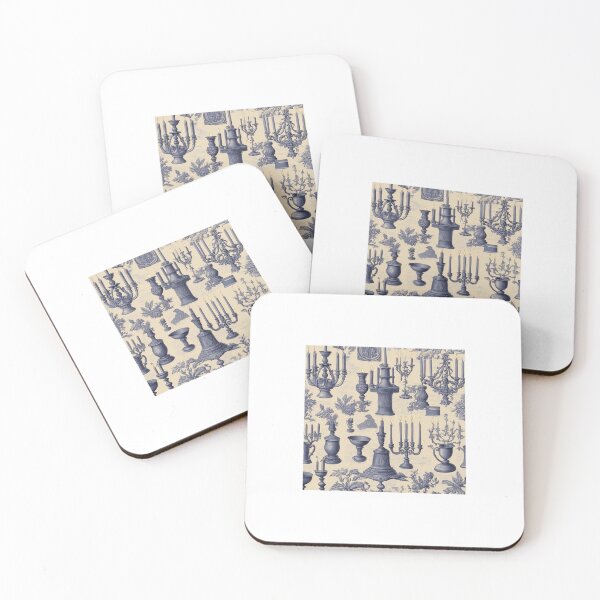 Item preview, Vintage Blue Candelabra Illustration designed and sold by Mirgonhood.