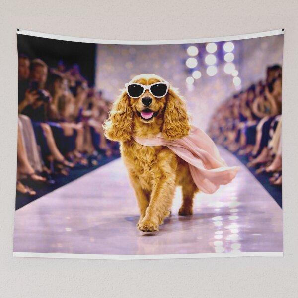 Item preview, Fashionable Cocker Spaniel on the catwalk. Fashion dog designed and sold by Steffani Lehmann.