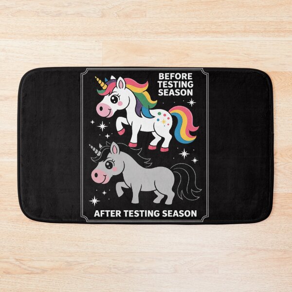 Item preview, Before After Testing Season Is My Cardio Teacher Unicorn designed and sold by berniceschm.