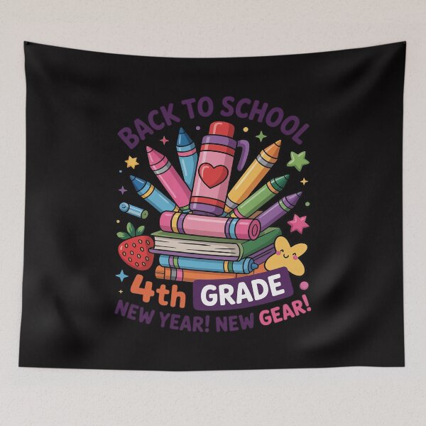 Item preview, Back To School, Girl 4th Grade, Fourth Grade School Supplies designed and sold by berniceschm.
