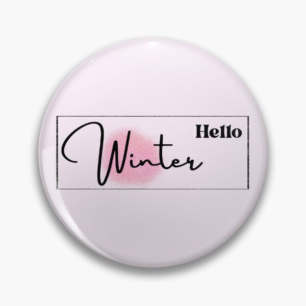 Item preview, Hello Winter Typography Design with Pink Glitter Accent designed and sold by Inkworksbyshery.