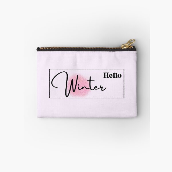 Item preview, Hello Winter Typography Design with Pink Glitter Accent designed and sold by Inkworksbyshery.