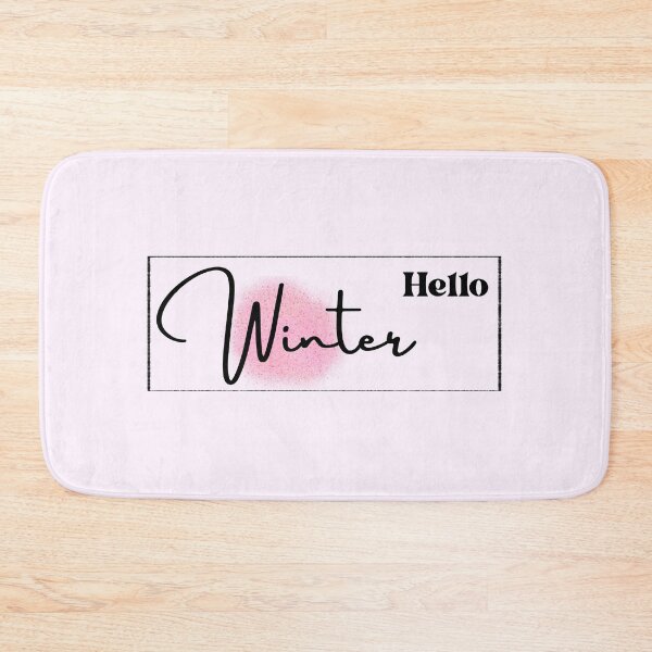 Item preview, Hello Winter Typography Design with Pink Glitter Accent designed and sold by Inkworksbyshery.