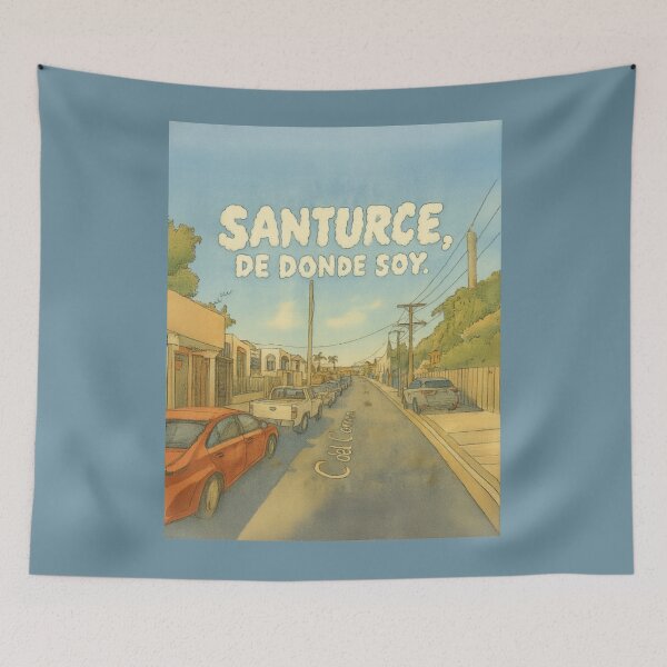 Item preview, Santurce, De Donde Soy - Puerto Rico Nostalgia Art designed and sold by Urban-InkStudio.