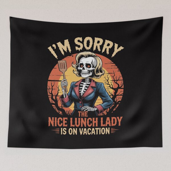 Item preview, The Nice Lunch Lady Halloween Scary Skeleton Lunch Lady designed and sold by berniceschm.