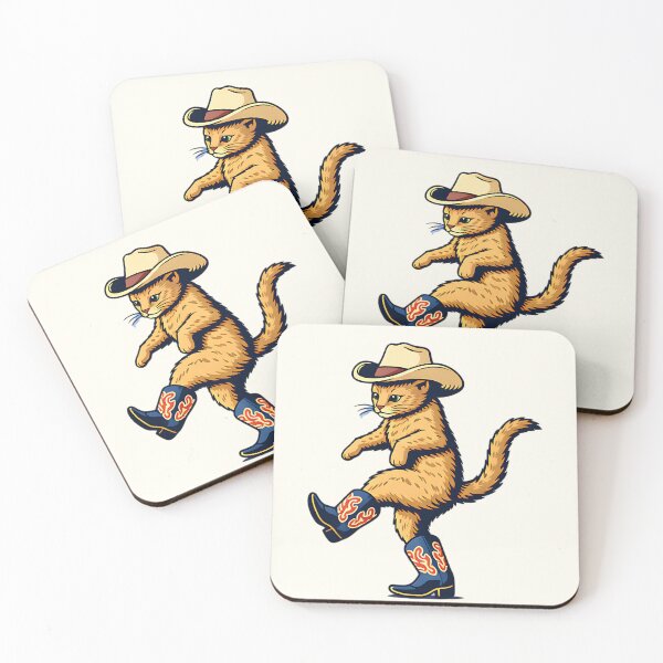 Item preview, cowboy cat designed and sold by MinaKiarts.