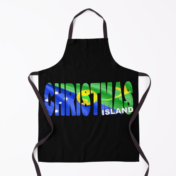 Item preview, CHRISTMAS ISLAND - Flag Flying in Wind cut to Letters Souvenir Sticker Shirt designed and sold by Adam Gormley.