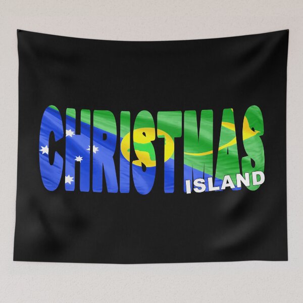 Item preview, CHRISTMAS ISLAND - Flag Flying in Wind cut to Letters Souvenir Sticker Shirt designed and sold by Adam Gormley.
