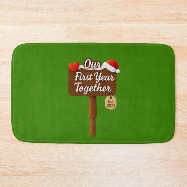 Item preview, Romantic Christmas Wood Sign: Our First Year Together Est. 2025 designed and sold by Fantabulous.