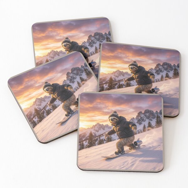 Item preview, Adrenaline Junkie Sloth Rides Jet Snowboard designed and sold by Tridentulus.