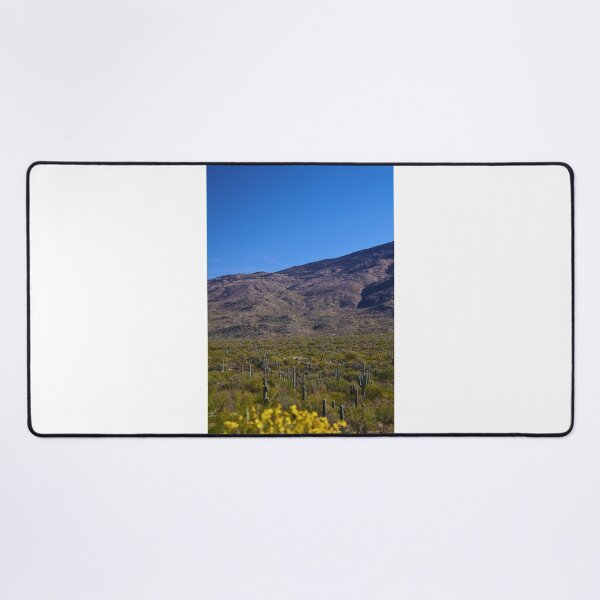 Item preview, Desert landscape with yellow flowers and cacti designed and sold by Phakade's Photos.