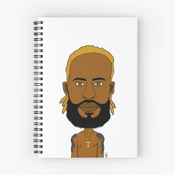 Item preview, Afro-Futurist Spiritual Portrait - Blonde Dreads and Black Beard. Illustration. designed and sold by Eric Sintès.