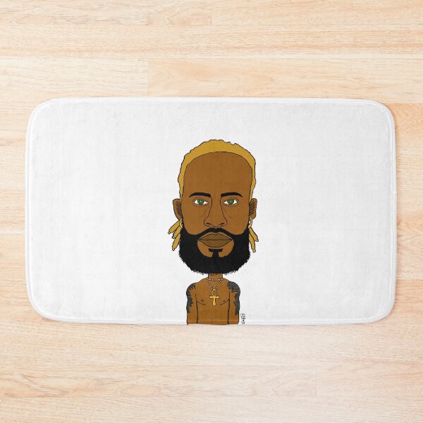Item preview, Afro-Futurist Spiritual Portrait - Blonde Dreads and Black Beard. Illustration. designed and sold by Eric Sintès.