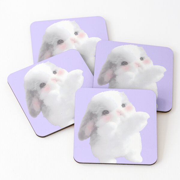 Item preview, Kawaii Fluffy White Bunny - Cute Lop Eared Rabbit designed and sold by SoyGalactic.