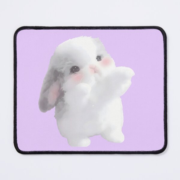 Item preview, Kawaii Fluffy White Bunny - Cute Lop Eared Rabbit designed and sold by SoyGalactic.