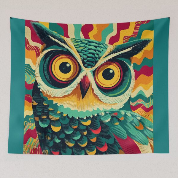 Item preview, Wide Awake Cosmic Owl designed and sold by ArgentoArt.