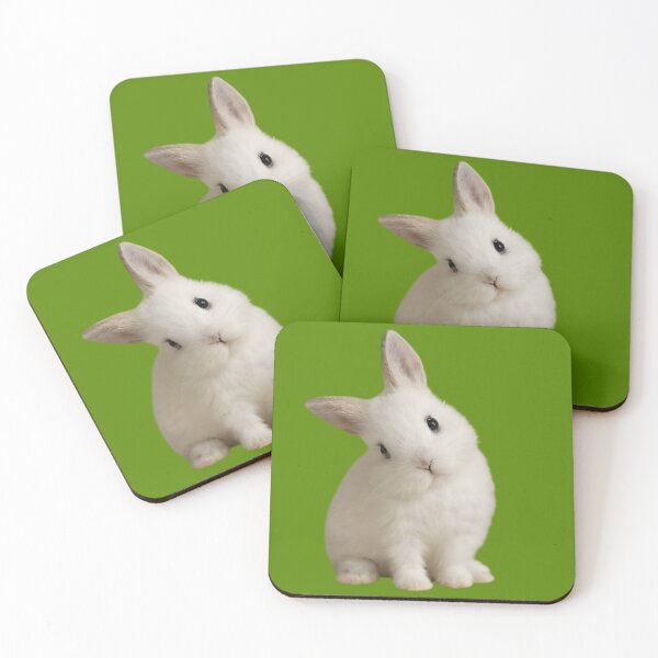 Item preview, Curious White Bunny Rabbit - Cute Realistic Animal designed and sold by SoyGalactic.