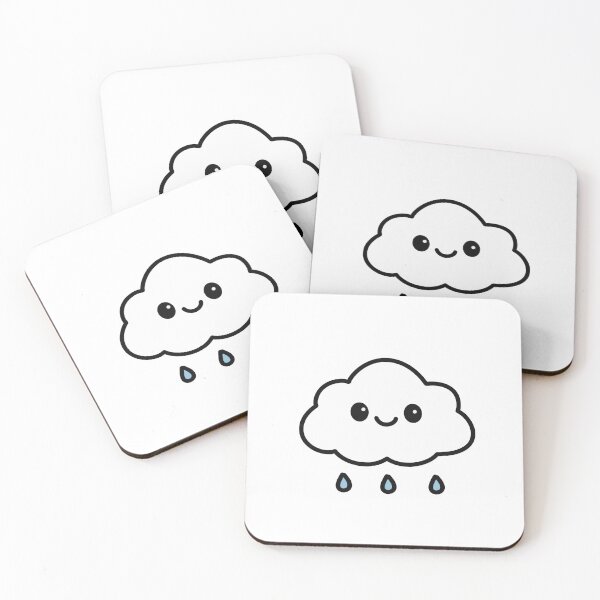 Item preview, Kawaii Rain Cloud Illustration designed and sold by SunCraftStudio.
