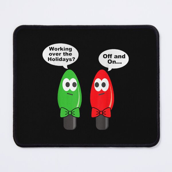 Item preview, Funny Christmas Lights Joke Light Bulb Working Off On Pun designed and sold by jakaun.