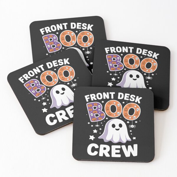 Item preview, Front Desk Boo Crew Funny Ghost Halloween Receptionist designed and sold by Dolostope.