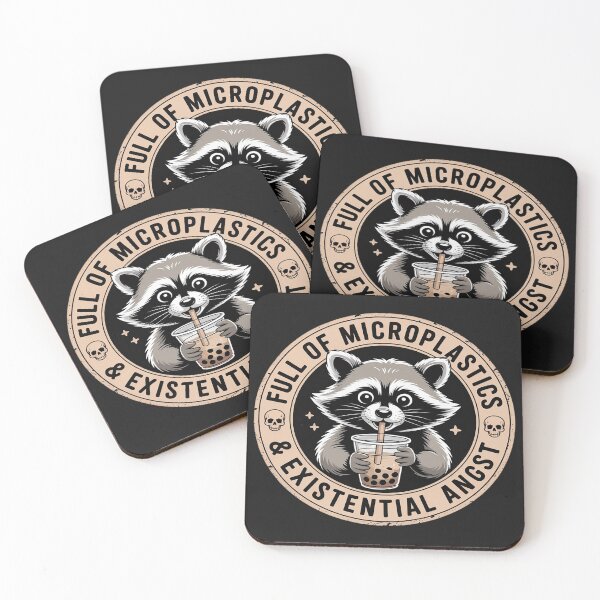 Item preview, Full of Microplastics and Existential Angst Sarcasm Raccoon designed and sold by Dolostope.