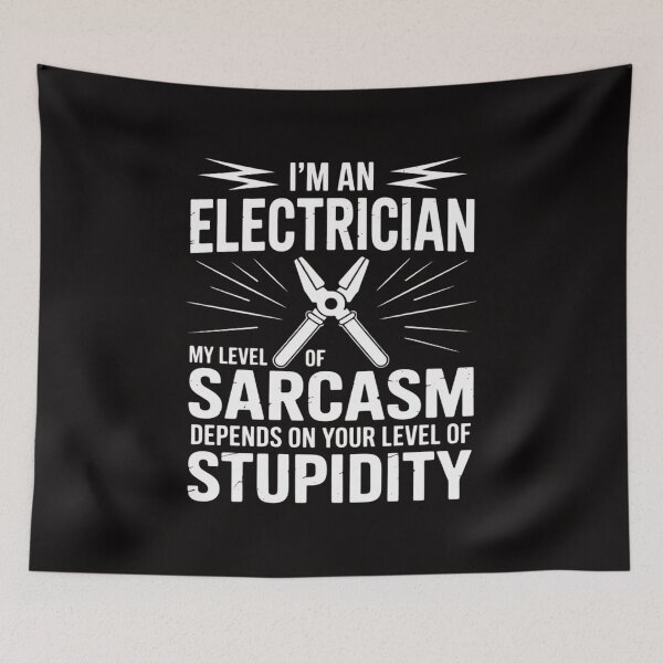 Item preview, Electrician - Sarcasm and Stupidity designed and sold by banbopbii.