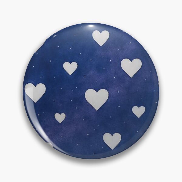 Aperçu de l'œuvre Cœurs cosmiques à l'aquarelle bleue - Nuit pleine de ciel violet, peinture de galaxie à l'aquarelle créée et vendue par KamalaDesign.