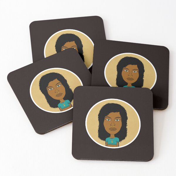 Item preview, Afrocentric Natural Hair Woman with Ankh Necklace. Illustration. Circle Edition. designed and sold by Eric Sintès.