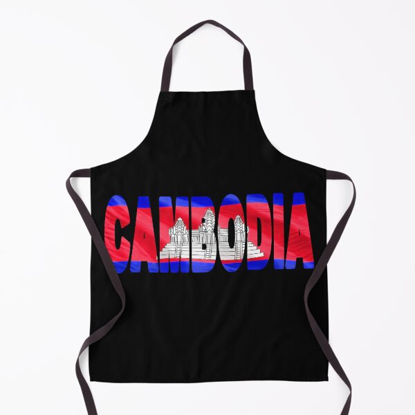 Item preview, CAMBODIA - Flag Flying in Wind cut to Letters Souvenir Sticker Shirt designed and sold by Adam Gormley.