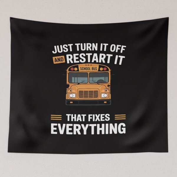 Item preview, Restart It That Fixes Everything School Bus Driver designed and sold by banbopbii.