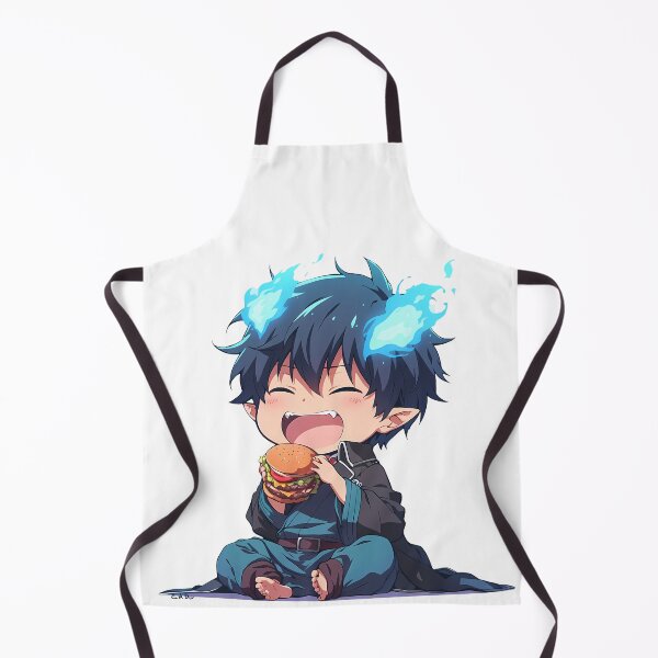 Item preview, Rin Okumura Blue Exorcist Anime Chibi Kawaii Burger Flame Cute Joy Fun designed and sold by mildaclairmo.