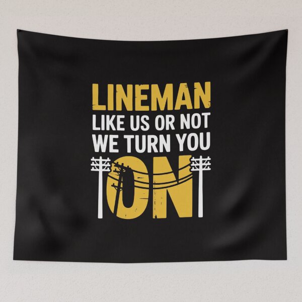 Item preview, Lineman Art For Men Dad Electronics Humor Electrician designed and sold by AnimeManga2D.