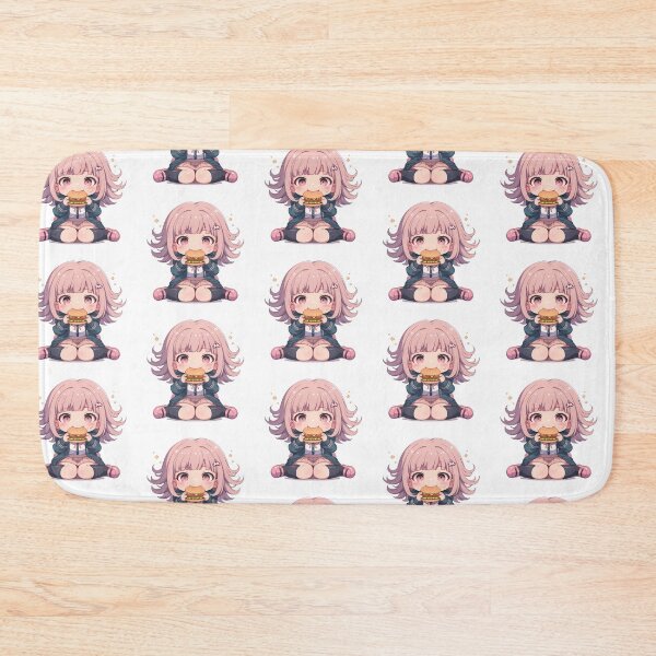 Item preview, Chiaki Nanami Danganronpa Anime Girl Kawaii Chibi Burger Cute Moment Food designed and sold by mildaclairmo.