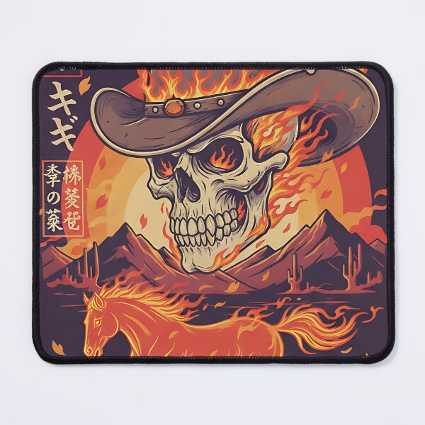 Item preview, Japanese Ukiyo-e Cowboy Skull & Spirit Horse designed and sold by iwzzuel.