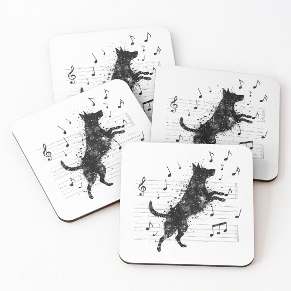 Item preview, Grunge Ink Splatter Dog and Music Notes designed and sold by MANA-Goods.