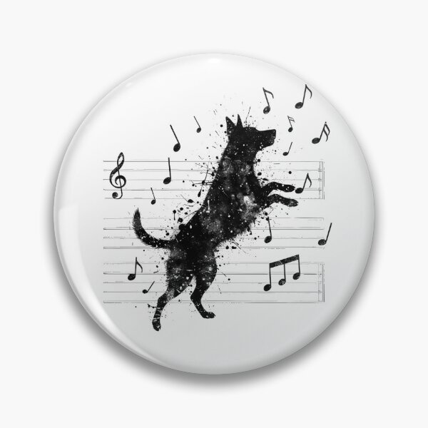 Item preview, Grunge Ink Splatter Dog and Music Notes designed and sold by MANA-Goods.
