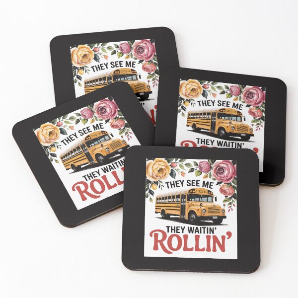 Item preview, They See Me Rollin' They Waiting' Floral School Bus Driver designed and sold by AnimeManga2D.
