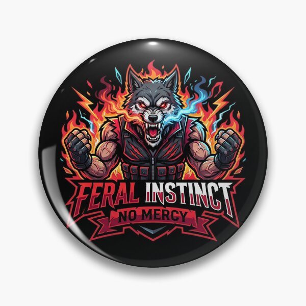 Item preview, Feral Instinct – No Mercy Wolf Warrior designed and sold by SoulenCify.